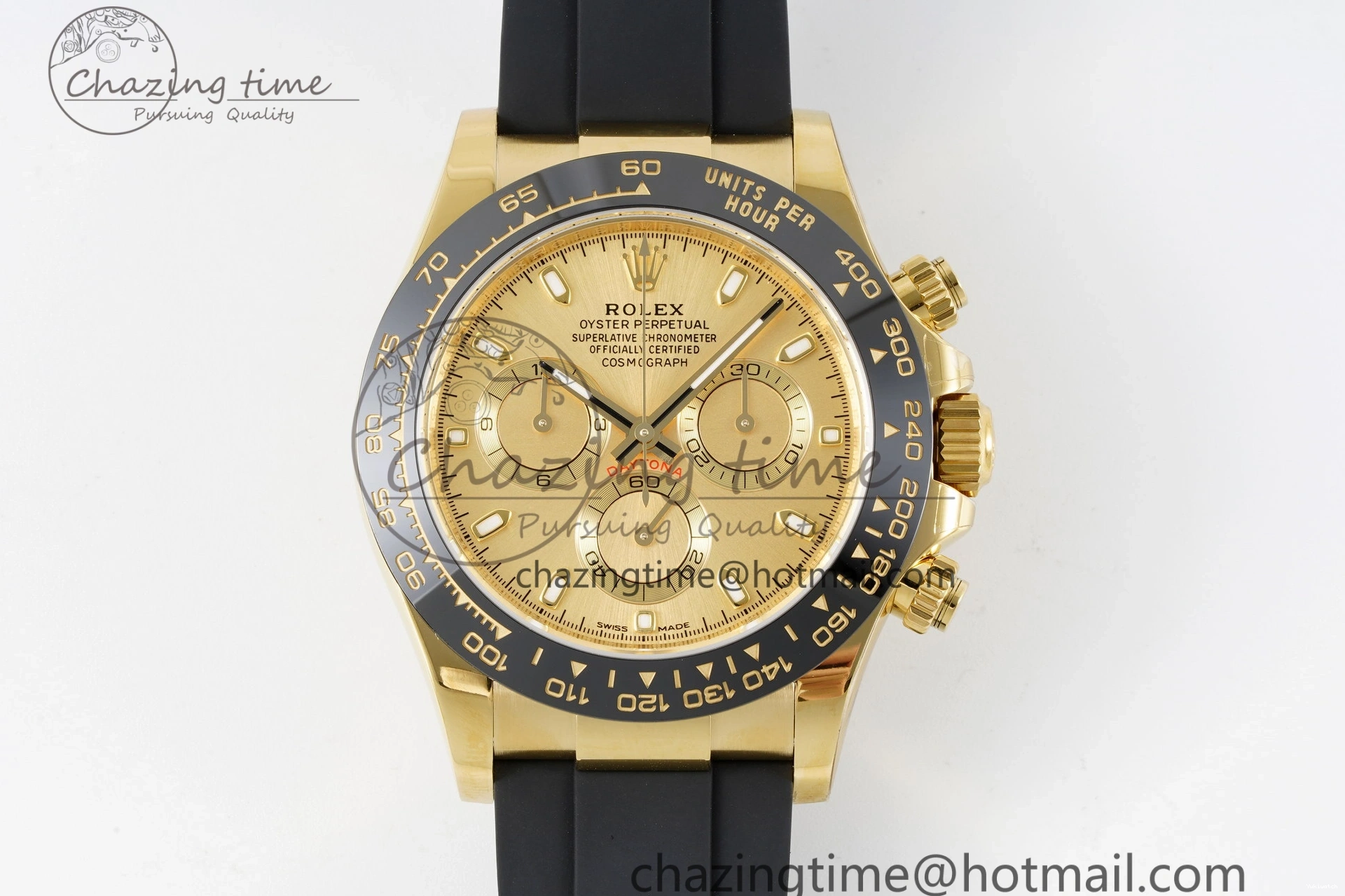 SA4130 Strap Rubber 1:1 Daytona BTF Best 116518 Lume on V2 Dial Oysterflex Edition YG 0523